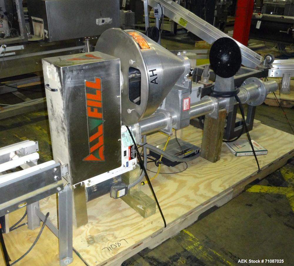 Used All-Fill Model B-350 Powder Auger Filling Head. Stainless steel construction. Agitated hopper.
