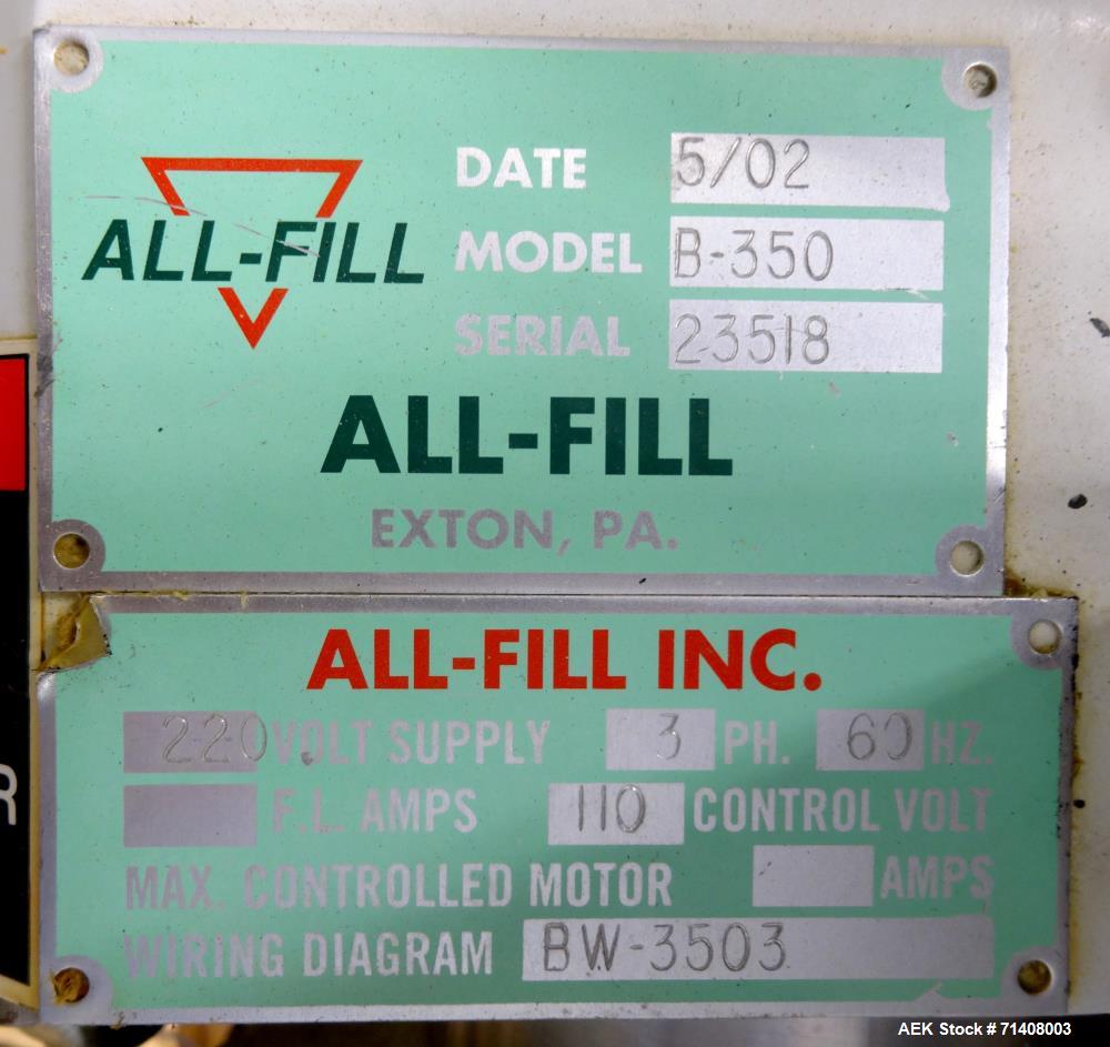 Used All-Fill Model B-350 Cerebus III Powder Auger Filling Head