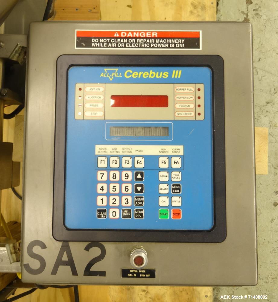 Used All-Fill Model B-400 Cererebus III Powder Auger Filling Head