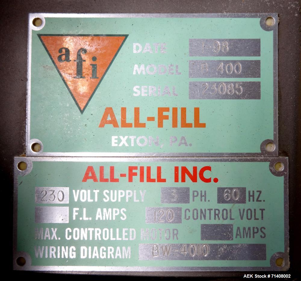 Used All-Fill Model B-400 Cererebus III Powder Auger Filling Head