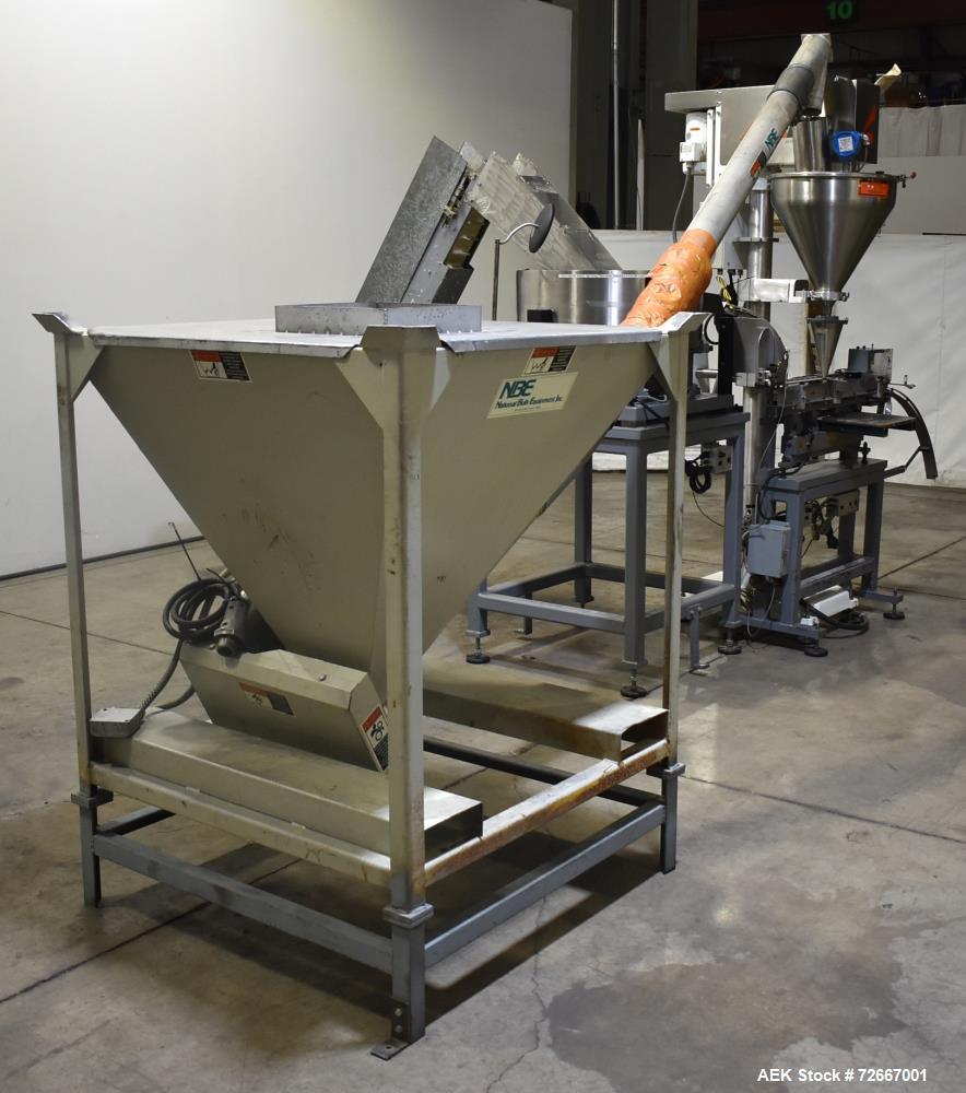Used All-Fill Powder Tube Filling Line. Consisting of: All Fill B-600 Single Head Semi-Automatic Auger Filler. Has level sensor, agitator and tooling, collector funnel. Currently set up for 1" diamet...