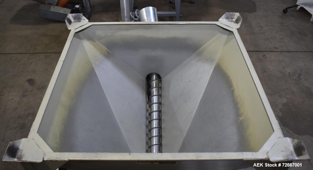Used All-Fill Powder Tube Filling Line. Consisting of: All Fill B-600 Single Head Semi-Automatic Auger Filler. Has level sensor, agitator and tooling, collector funnel. Currently set up for 1" diamet...