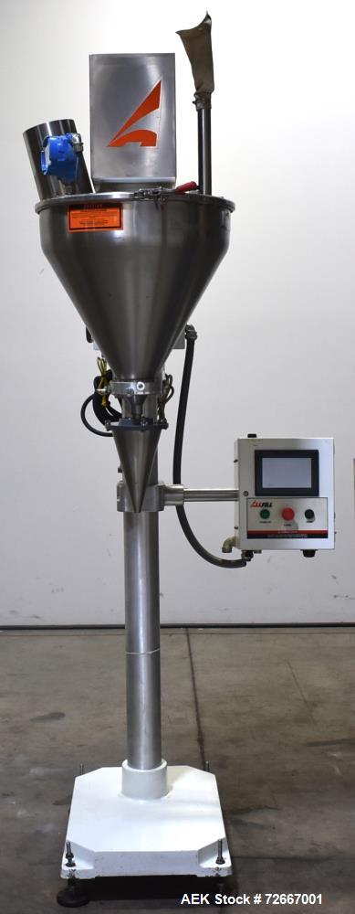 Used All-Fill Powder Tube Filling Line. Consisting of: All Fill B-600 Single Head Semi-Automatic Auger Filler. Has level sensor, agitator and tooling, collector funnel. Currently set up for 1" diamet...
