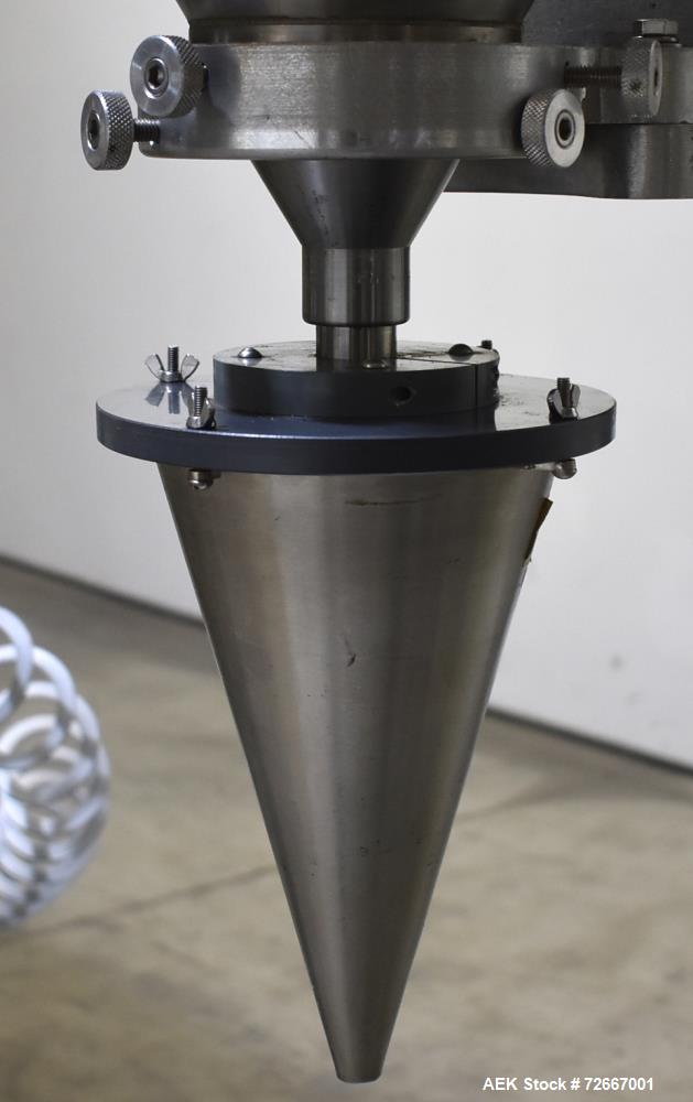 Used All-Fill Powder Tube Filling Line. Consisting of: All Fill B-600 Single Head Semi-Automatic Auger Filler. Has level sensor, agitator and tooling, collector funnel. Currently set up for 1" diamet...