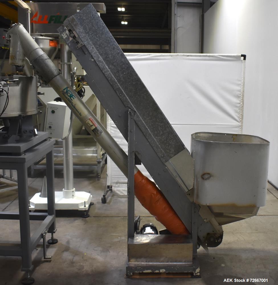 Used All-Fill Powder Tube Filling Line. Consisting of: All Fill B-600 Single Head Semi-Automatic Auger Filler. Has level sensor, agitator and tooling, collector funnel. Currently set up for 1" diamet...