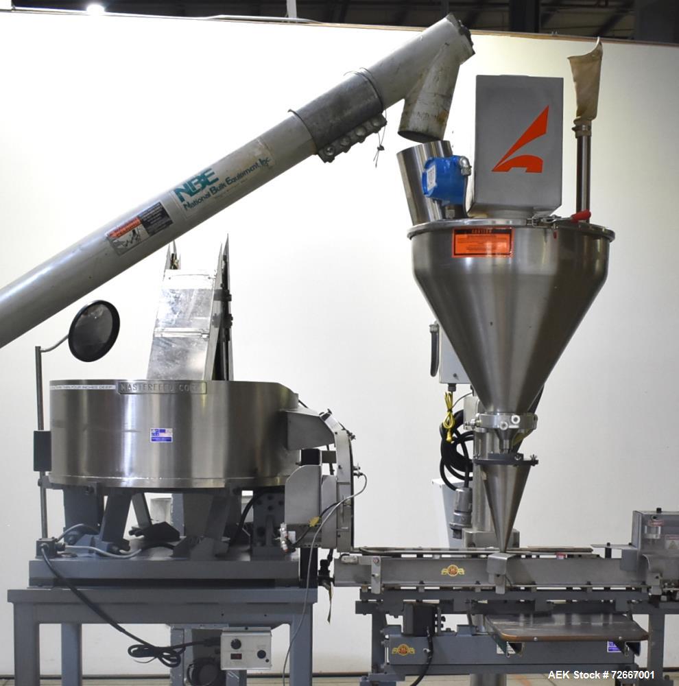 Used All-Fill Powder Tube Filling Line. Consisting of: All Fill B-600 Single Head Semi-Automatic Auger Filler. Has level sensor, agitator and tooling, collector funnel. Currently set up for 1" diamet...