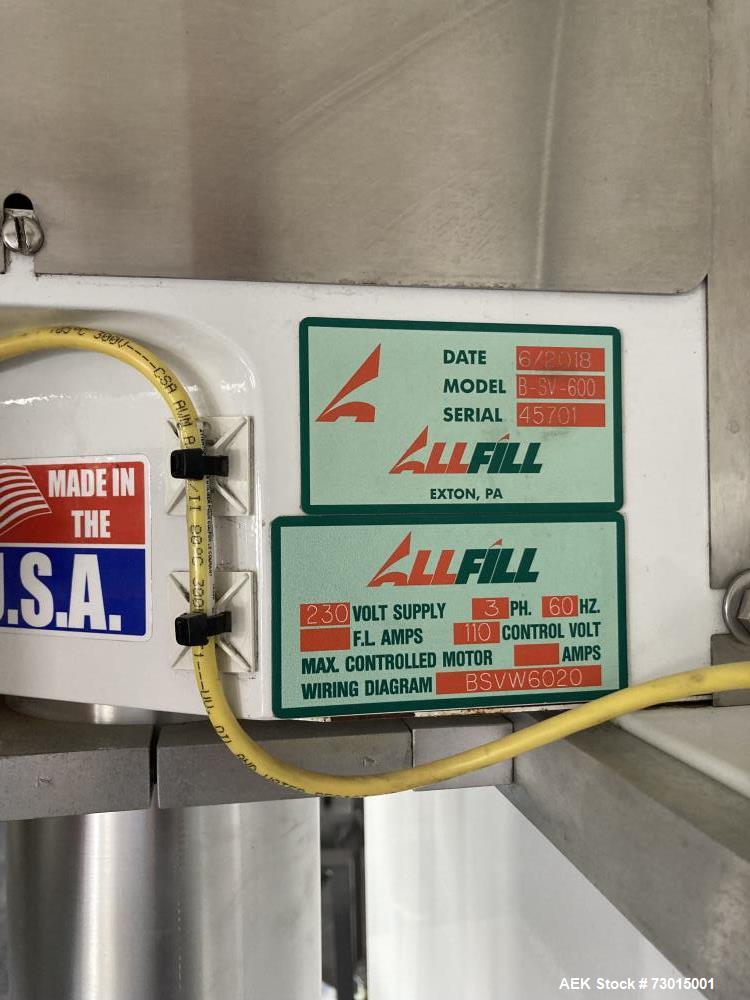 Used All Fill Model B-SV-600 Semi Automatic Auger Filler
