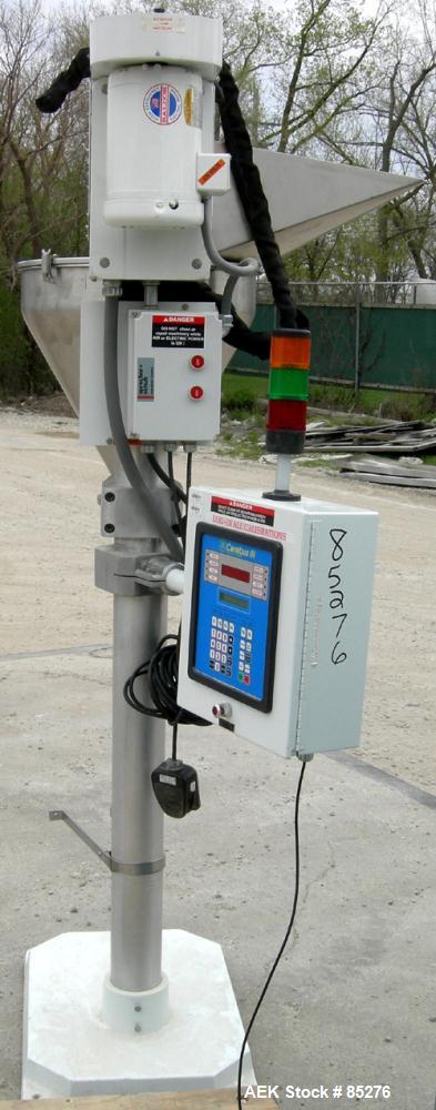 Used All Fill Inc Single Auger Filler, Model BS400, 304 Stainless Steel Contact Parts. Hopper is 22" diameter x 4" straight side x 18" cone. 1-3/8" diameter auger, driven by a 1/2 HP, 3/60/230/460 Vo...