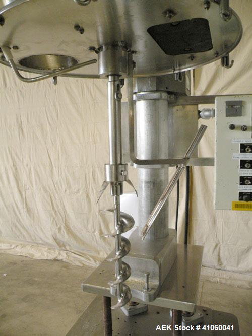 Used All-Fill Single Auger Filler, Model B, stainless steel. Auger model # AF40, 3-1/2" diameter tapered down to 2" at the bottom. Approximately 22" diameter hopper with dust cover. Set up for non-fr...