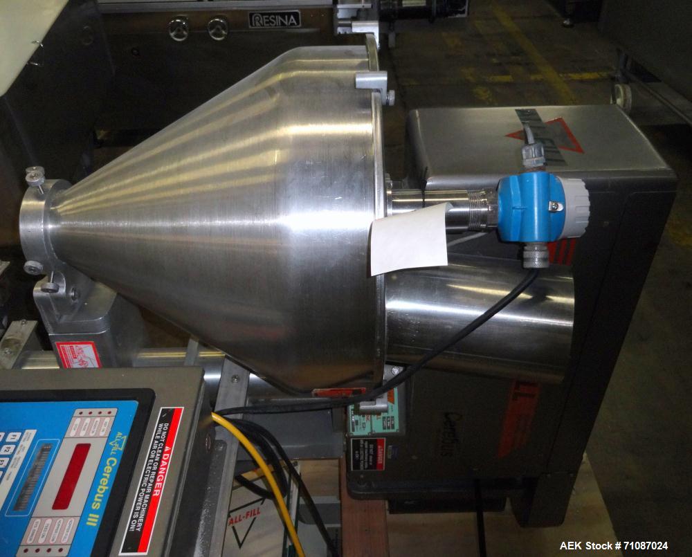 Used All-Fill Model Cerebus III Powder Auger Filling Head. Stainless steel construction.