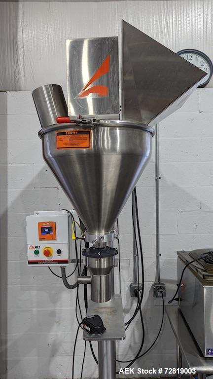 Used All Fill Model B350E Single Head Volumetric Auger Filler with Agitated Hopp