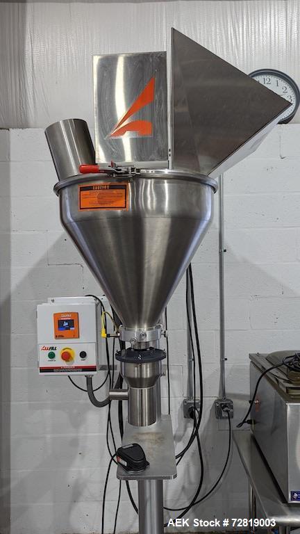 Used-All Fill Model B350E Single Head Volumetric Auger Filler with Agitated Hopp