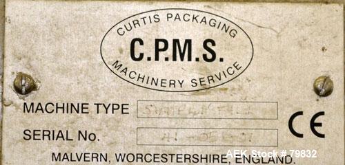 Used Curtis Packaging Machinery Service Model Simpli Fill Powder Auger-Filler. 18" Diameter x 6-1/2" straight side x 14" cone hopper with side scrapers and auger. Driven by .5hp motor, 6" wide x 39" ...