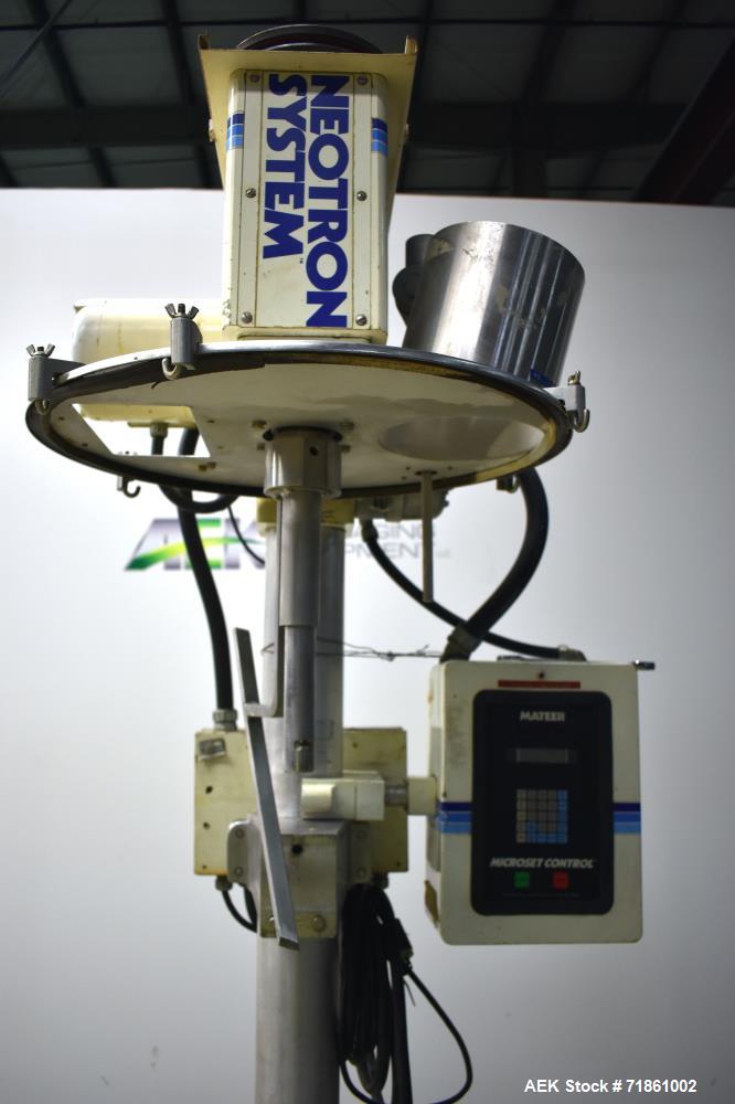 Used Mateer Burt Model 1000 Neotron Semi-Automatic Single Head Auger Filler.