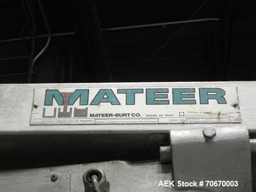 Used Mateer-Burt Model 31-A Single Head Powder Filling Machine