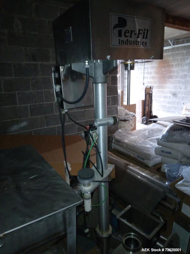 Used Per-Fil Model E Stainless Steel Auger Filler – With Vibro-Screw Feeder, Granular Product Capable