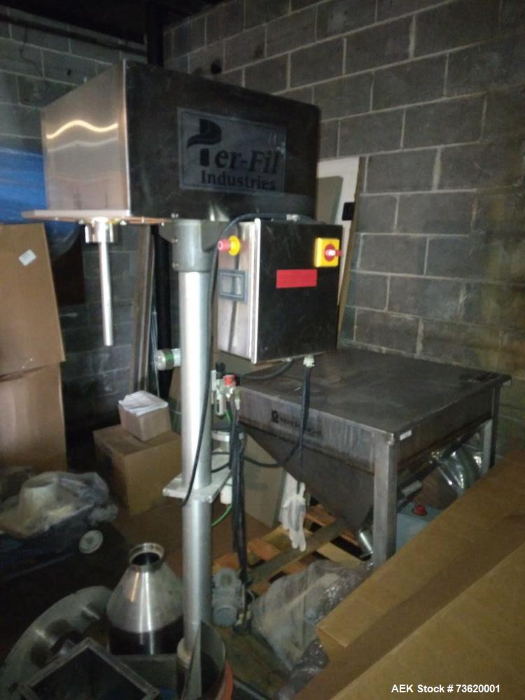 Used Per-Fil Model E Stainless Steel Auger Filler – With Vibro-Screw Feeder, Granular Product Capable