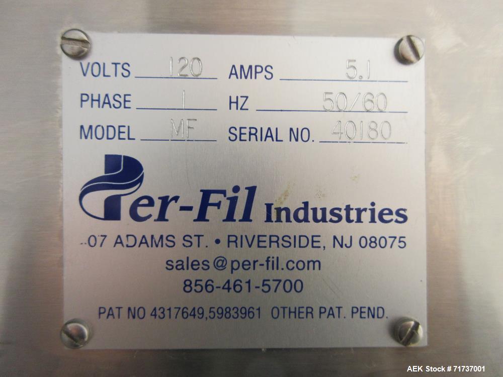 Used Per-Fil Model MF Micro-Filler Auger Filler