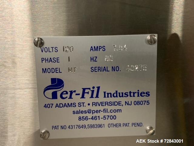 Used Per-Fil Model MF Micro-Filler Semi Automatic Auger Filler