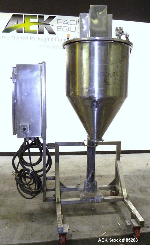 Used Per-Fil Single Fully/Semi-Automatic Auger Filler, Model MF-1FG, 304 Stainless Steel. Fill speed 10 to 120 fills per minute, fill accuracy +/- 1% to 3% of net weight. Hopper with dust cover. Desi...