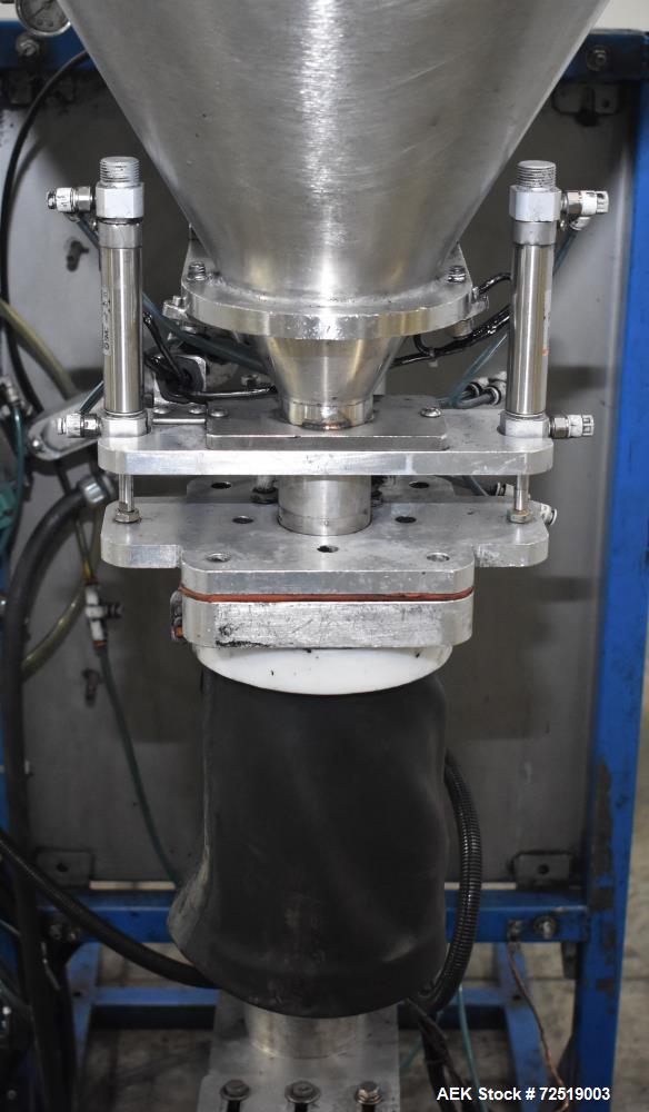 Used- Per-Fil PF Series Servo Auger Filler, Model PF-15S. Foot pedal operation. Control panel with Mitsubishi FX PLC, Baldor...