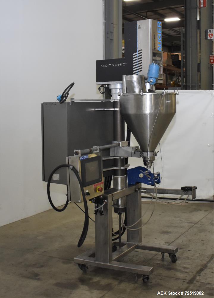 Used- Spee-Dee 3000 Series Servo Auger Filler, Digitronic Model 3500S-111-NW. Has 22" Diameter 16 gallon s/s agitated hopper...