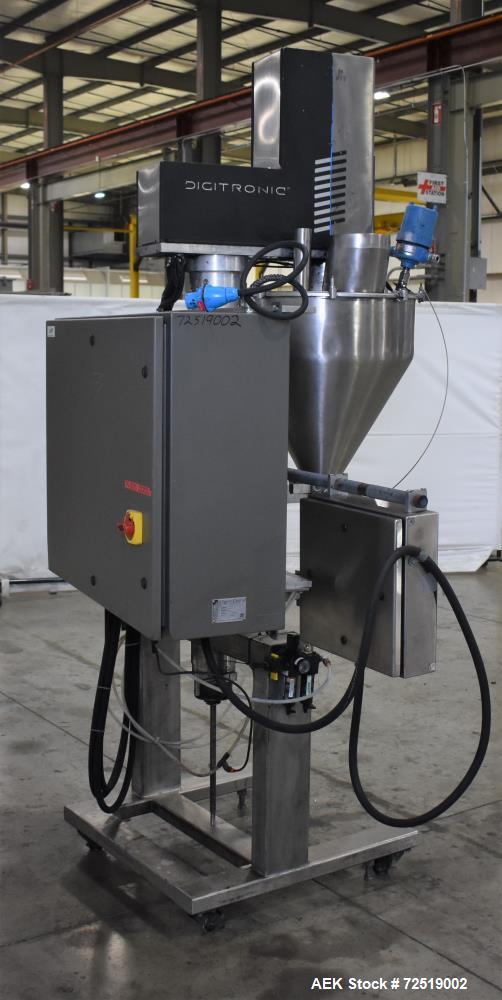 Used- Spee-Dee 3000 Series Servo Auger Filler, Digitronic Model 3500S-111-NW. Has 22" Diameter 16 gallon s/s agitated hopper...