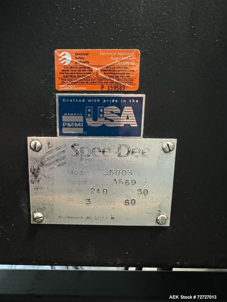 Used Spee-Dee 3500S Inline Powder Auger Filler – High-Precision Filling