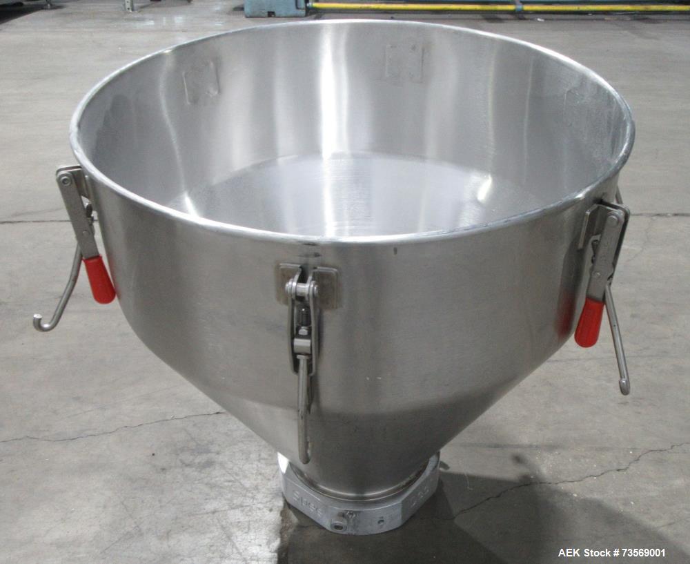 Used Spee-Dee Model 4600 S Semi Automatic Servo Auger Filler. Has stainless Steel agitated hopper. 3/60/240V. This includes a new servo motor from Spee-Dee.