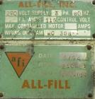 Used AFI All-Fill Gravimetric filler, Model 210881. 304 Stainless steel hopper, 38 liter (10 gallon), 22