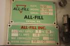 Used All-Fill B-350 Auger Filler. Semi-automatic, complete with agitated hopper. Has foot pedal for indexing, stainless steel hopper, 3/60/208V.