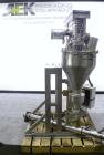 Used GEI Mateer Burt Semi-Automatic Single Auger Filler, model 1100, stainless steel. Agitated hopper approximately 22