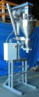 Used GEI Mateer Burt Semi-Automatic Single Auger Filler, model 1100, stainless steel. Agitated hopper approximately 22