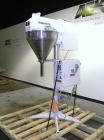 Used Per-Fil Single Semi-Automatic Auger Filler, Model PF-11, 304 Stainless Steel. Fill speed 2 to 30 fills per minute, fill accuracy +/- 1% or better. Hopper with dust cover. Set up for powders, gra...