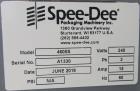 Used Spee-Dee Model 4600 S Semi Automatic Servo Auger Filler. Has stainless Steel agitated hopper. 3/60/240V. This includes a new servo motor from Spee-Dee.