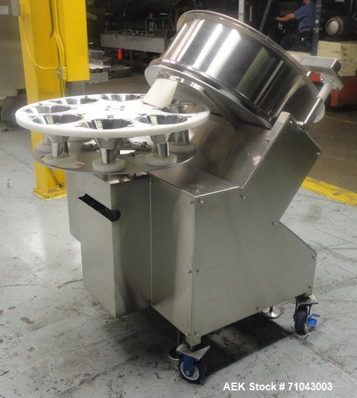 Used FEMC Model 1134 Angular Dial Volumetric Filler. Machine is capable of speeds up to 160 containers per minute. Hopper capacity: 1200 CU in. Product dispensing volume up to 50 CU IN. Designed for ...
