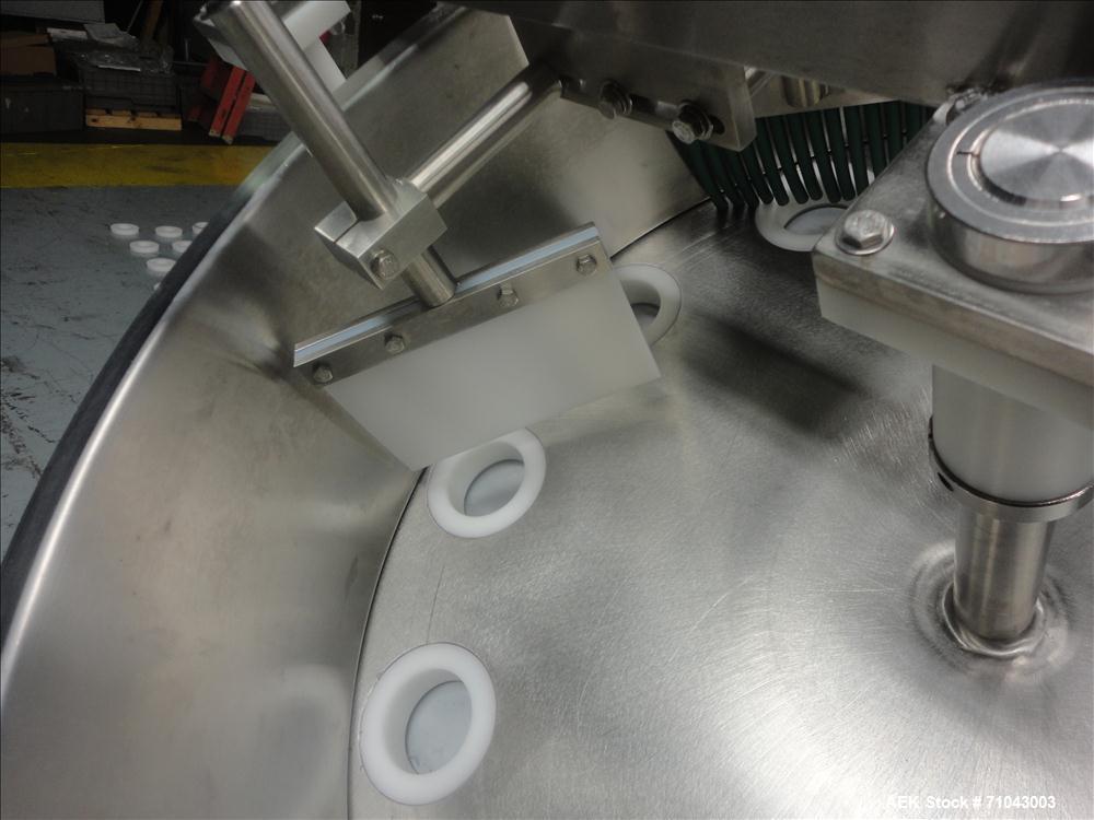 Used FEMC Model 1134 Angular Dial Volumetric Filler. Machine is capable of speeds up to 160 containers per minute. Hopper capacity: 1200 CU in. Product dispensing volume up to 50 CU IN. Designed for ...