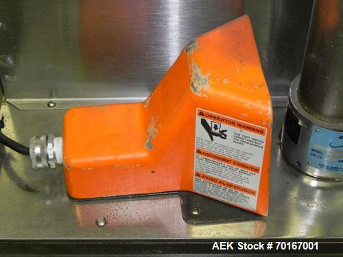Used Spee-Dee BR-344 Volumetric Cup Filler. Capable of speeds up to 80 fills per minute. Has a 1.5 cubic foot stainless steel hopper. Cup size: diameter 4", length .62" to 12" with changeparts. Clutc...
