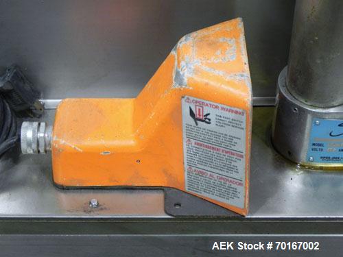 Used Spee-Dee BR-344 Volumetric Cup Filler. Capable of speeds up to 80 fills per minute. Has a 1.5 cubic foot stainless steel hopper. Cup size: diameter 4", length .62" to 12" with changeparts. Clutc...