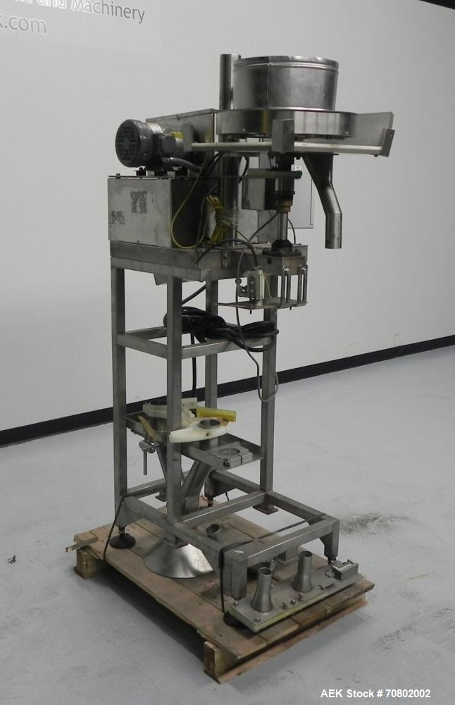 Used Spee Dee Model CH8ME-198 Volumetric Cup Filler. Has all stainless steel 1.5 cubic foot hopper. Cup size range:  diameter 1.0" to 6.0", length 0.62" - 25".  Fill volume range 0.5 - 700 cubic inch...