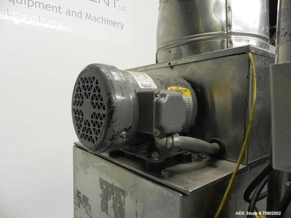 Used Spee Dee Model CH8ME-198 Volumetric Cup Filler. Has all stainless steel 1.5 cubic foot hopper. Cup size range:  diameter 1.0" to 6.0", length 0.62" - 25".  Fill volume range 0.5 - 700 cubic inch...