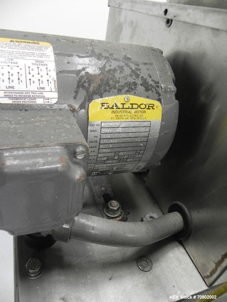 Used Spee Dee Model CH8ME-198 Volumetric Cup Filler. Has all stainless steel 1.5 cubic foot hopper. Cup size range:  diameter 1.0" to 6.0", length 0.62" - 25".  Fill volume range 0.5 - 700 cubic inch...
