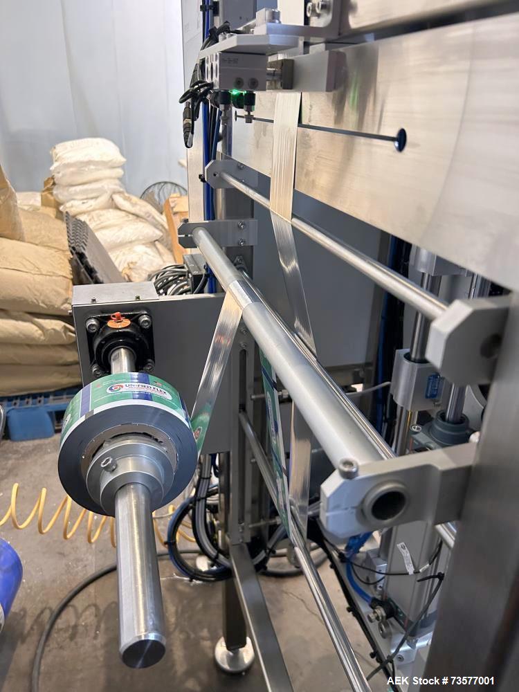 Used Unified Flex AP-140 Stick Pack Auto Pouch Bagger | 40 PPM | 1.5" × 7.5" Packs | Stainless Contact | 220V