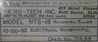 Used Nicro-Tech Inc Model NTS-18 Rotary Volumetric Filler
