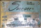Used Spee-Dee Model KRE-468 4-Pocket Volumetric Cup Filler. Fixed speed 30 per minute. Has (4) 8
