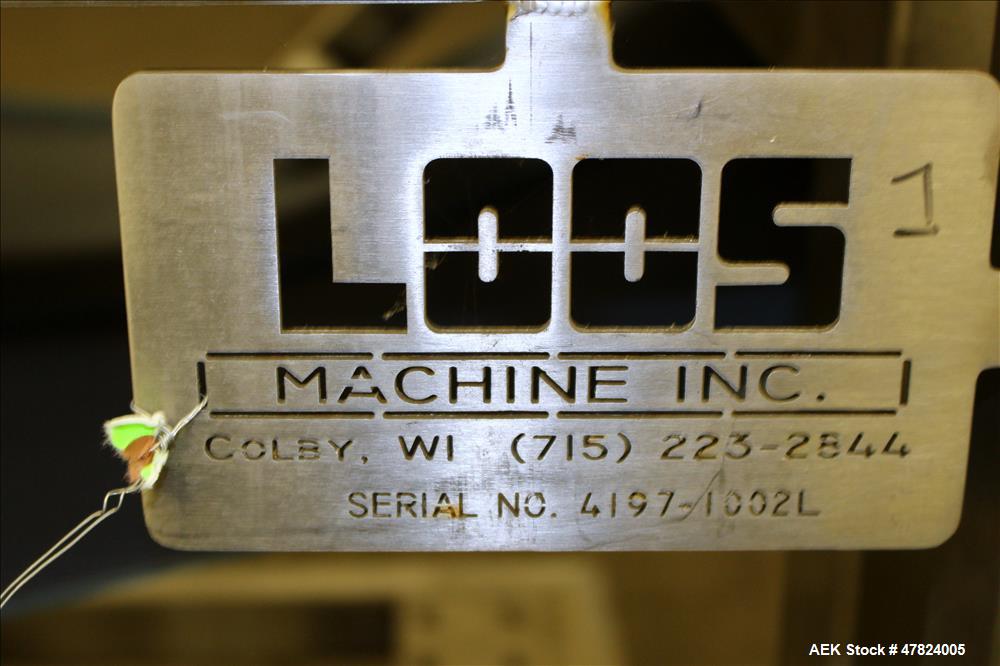 Used Loos Machine & Automation Waterfall Type Applicator, 304 Stainless Steel.