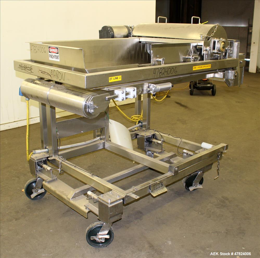 Used Loos Machine & Automation Waterfall Type Applicator, 304 Stainless Steel.