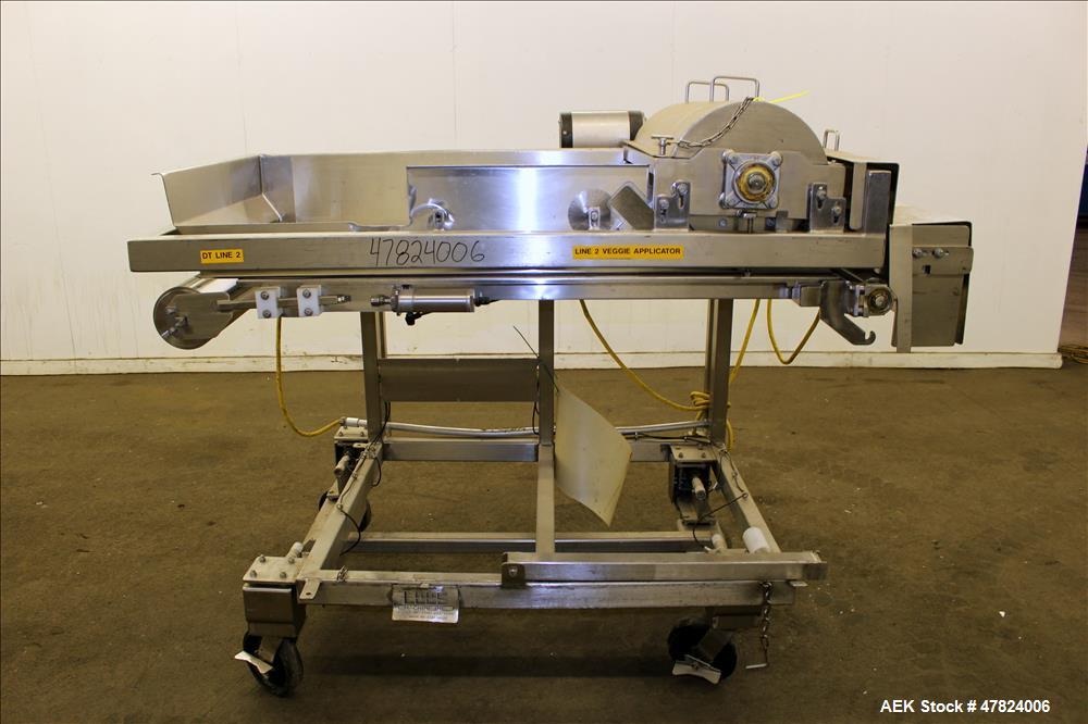 Used Loos Machine & Automation Waterfall Type Applicator, 304 Stainless Steel.