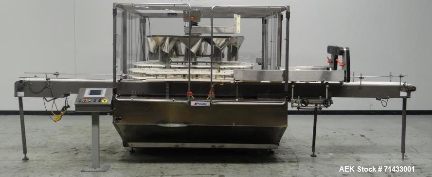 Used Triangle Packaging Model RFC48/10 Rotary Container Indexer for Filling