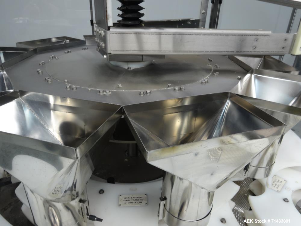 Used Triangle Packaging Model RFC48/10 Rotary Container Indexer for Filling